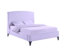 Wingback Queen Bed with soft fabric design