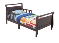 Stylish wooden poster bed with intricate carvings and elegance Beds