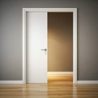 Durable bypass door for efficient space saving