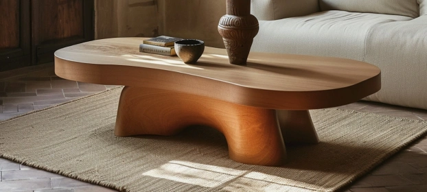 Nortorf Solid Wood Coffee Table In Tubbaq Finish 