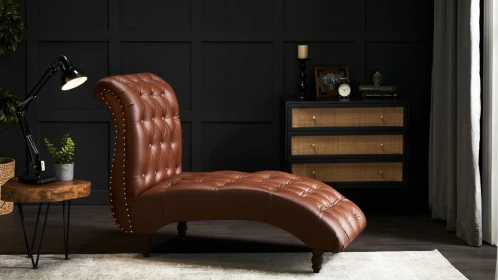  Levy Leatherette 1 Seater Manual Recliner in Brown Colour