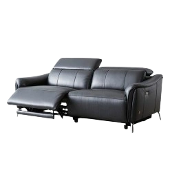 2 seater recliner with plush cushions and adjustable reclining feature