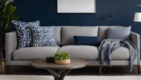 Baley Fabric 3 Seater Sofa In Lama Grey Colour