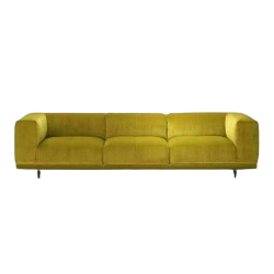 Spacious three-seater sofa with plush cushions