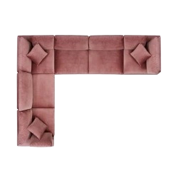 Modular sectional sofa with multiple reconfigurable pieces