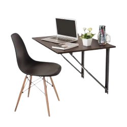 Space-saving wall-mounted table for modern interiors