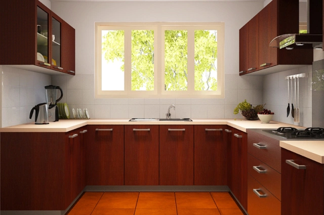 Modern and Spacious U-Shaped Kitchen