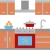 featuring organized drawers, sleek surfaces, and appliances.