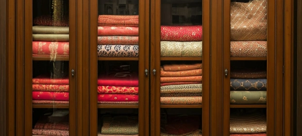 Almirah unit offering multiple shelves and hanging space