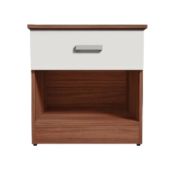 Hardwood bedside table with storage space