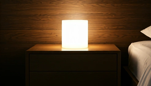 Minimalist side table with built-in storage