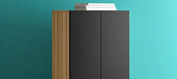 Versatile storage cupboard with doors, made from metal, engineered wood or plastic