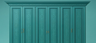 Secure almirah with lockable doors, available in steel, engineered wood or hybrid builds