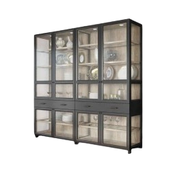 Elegant glass display cabinet for showcasing collectibles
