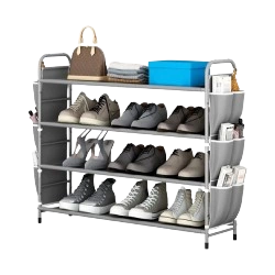 Durable plastic shoe rack for organized storage