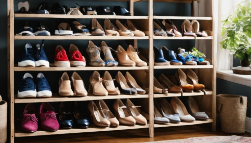 Shoe rack with multiple tiers for organizing footwear neatly