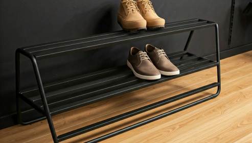 Compact shoe organizer suitable for entryways or closets