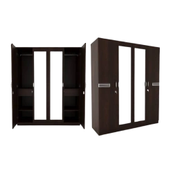 Modern 4-door wardrobe with sleek design and storage