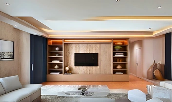 Ornate traditional TV unit with ample closed storage