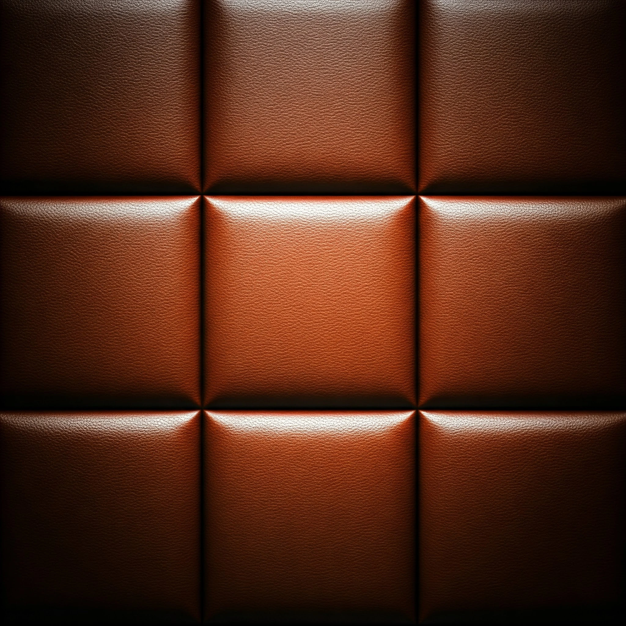 Tufted leather wall panel adding luxury to a bedroom